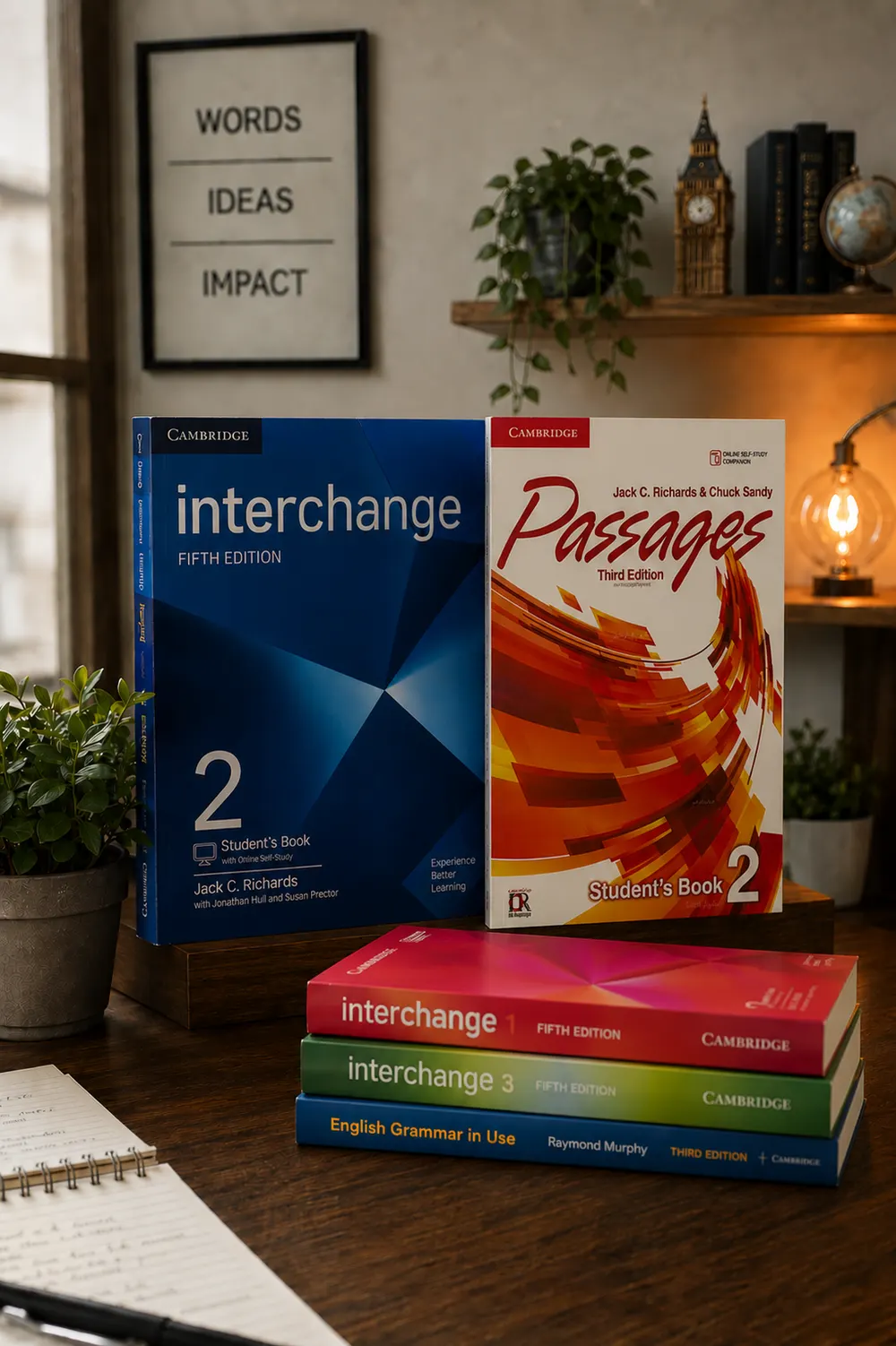 Materiais Cambridge — Interchange, Passages e English Grammar in Use